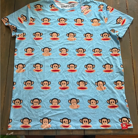 Cakeworthy new Paul Frank Light Blue Monkey shirt xl women’s - Picture 2 of 5